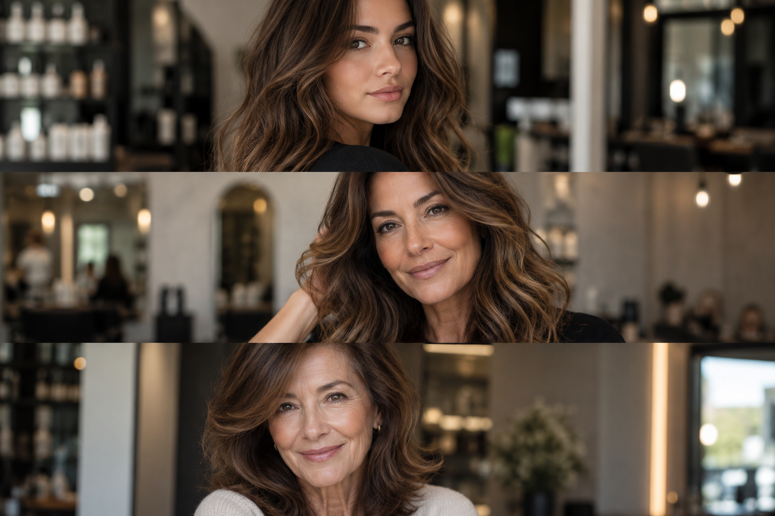 el mismo color en mujeres de diferente edad
