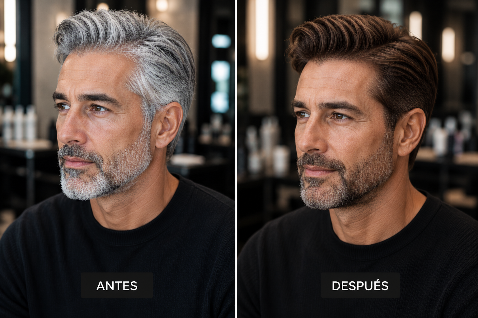 Estilo capilar para hombre maduro